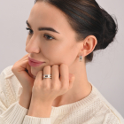 Серебряный гарнитур с золотыми вставками