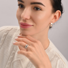 Серебряный гарнитур с золотыми вставками