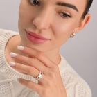 Серебряный гарнитур с золотыми вставками