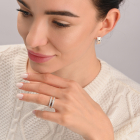 Серебряный гарнитур с золотыми вставками