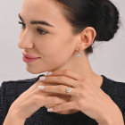 Серебряные серьги с золотыми накладками