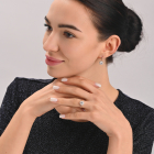 Срібний набір з золотими напайками