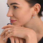 Серебряные серьги с золотыми накладками