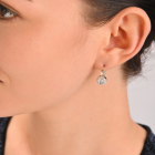 Серебряные серьги с золотыми накладками