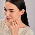 Серебряные серьги с золотыми накладками