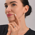 Срібний набір з напайками з золота