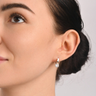 Срібний набір з напайками з золота