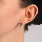 Серебряные серьги  с пластинами из золота