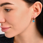 Срібні сережки з напайками із золота