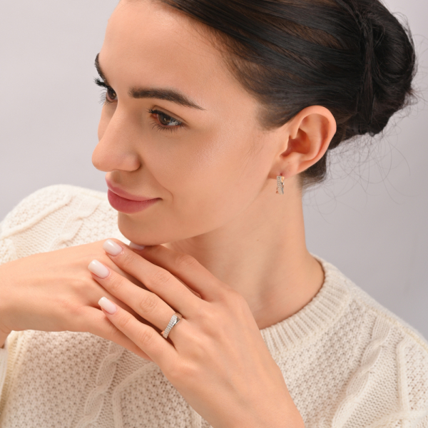 Серебряный набор с золотыми накладками