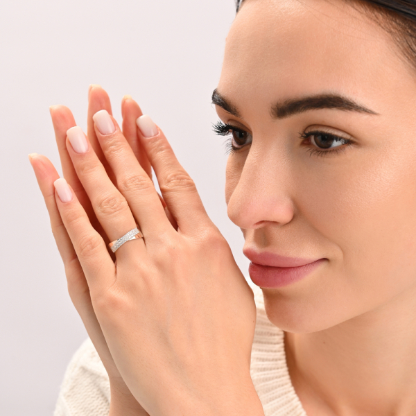 Серебряный набор с золотыми накладками