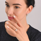 Серебряное кольцо с золотыми напайками