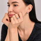 Срібний набір з золотими вставками