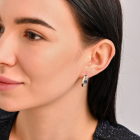 Срібний набір з золотими вставками