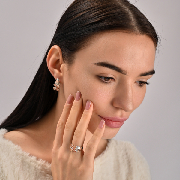 Серебряный набор с золотыми накладками