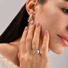 Серебряный набор с золотыми накладками