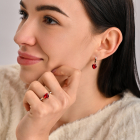 Серебряные серьги с золотыми напайками