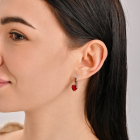 Серебряные серьги с золотыми напайками