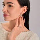 Срібна каблучка з золотими напайками