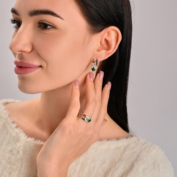 Срібна каблучка з золотими напайками