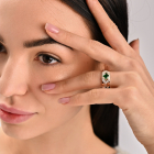 Срібна каблучка з золотими напайками