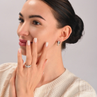 Серебряное кольцо с золотыми напайками