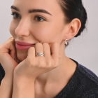 Серебряный гарнитур с напайками из золота