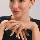 Серебряный гарнитур с напайками из золота