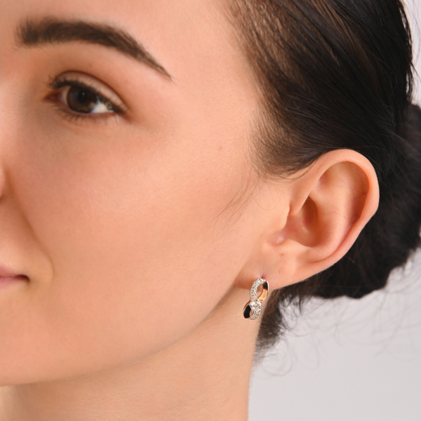 Серебряные серьги с золотыми пластинами