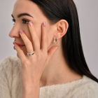 Срібний набір з золотими вставками