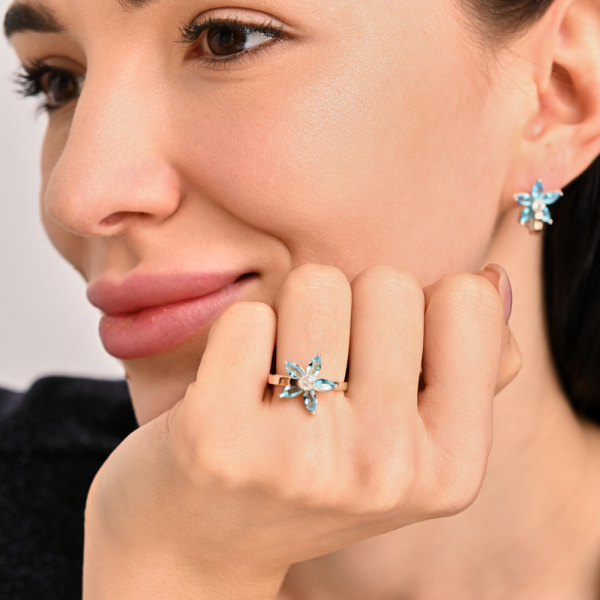 Срібні сережки з напайками із золота