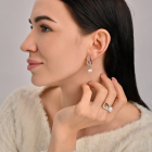 Серебряные серьги с  накладками из золота