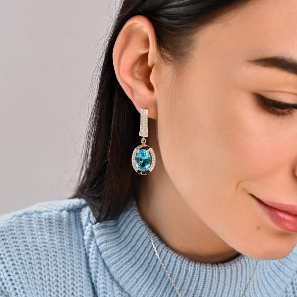 Срібний комплект з золотими пластинами