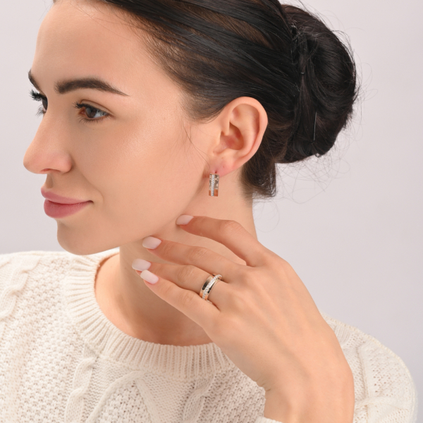 Серебряный гарнитур с золотыми пластинами