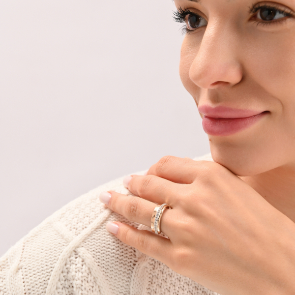 Серебряный гарнитур с золотыми пластинами