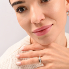 Серебряный гарнитур с золотыми пластинами