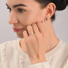 Серебряное кольцо с золотыми напайками