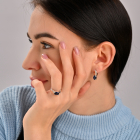 Серебряный набор с золотыми напайками