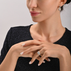 Серебряный набор с золотыми вставками