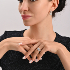 Серебряный набор с золотыми вставками