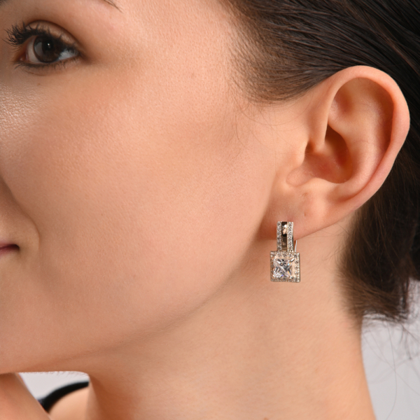 Серебряные серьги с напайками из золота