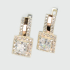 Серебряные серьги с напайками из золота