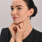 Серебряный комплект с золотыми накладками