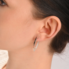 Серебряные серьги со вставками из золота