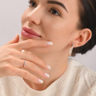 Серебряное кольцо с золотыми накладками