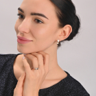 Серебряные серьги с золотыми пластинами