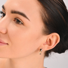 Серебряный комплект с золотыми вставками