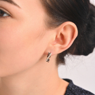 Серебряные серьги с золотыми пластинами