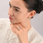 Серебряный набор со вставками из золота