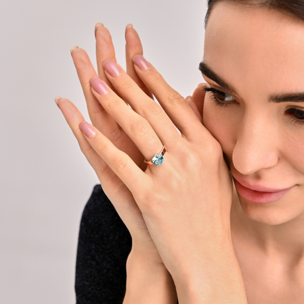 Срібна каблучка з золотими накладками